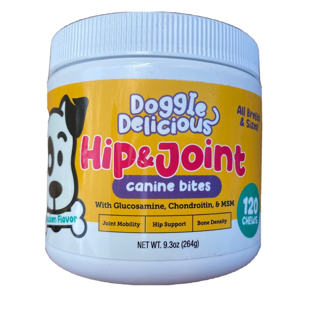 Doggie Delicious Hip & Joint Canine Bites All Breeds 120 Chews All Breeds SEALED